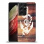 עוגן מעץ כיסוי מגן קשיח מעוצב ל Samsung Galaxy S21 Ultra 5G יחידה אחת סקרין מובייל