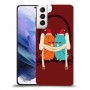 זוג יונים כיסוי מגן קשיח מעוצב ל Samsung Galaxy S21+ 5G יחידה אחת סקרין מובייל