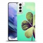 מזל קלובר כיסוי מגן קשיח מעוצב ל Samsung Galaxy S21+ 5G יחידה אחת סקרין מובייל