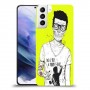 לא חולצת טריקו מצחיקה כיסוי מגן קשיח מעוצב ל Samsung Galaxy S21+ 5G יחידה אחת סקרין מובייל