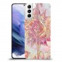 חמניות מוזרה סגולה כיסוי מגן קשיח מעוצב ל Samsung Galaxy S21+ 5G יחידה אחת סקרין מובייל