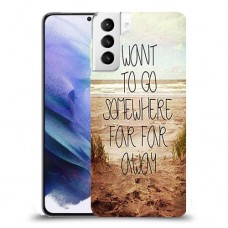 במקום רחוק רחוק כיסוי מגן קשיח מעוצב ל Samsung Galaxy S21+ 5G יחידה אחת סקרין מובייל