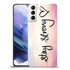 הישאר חזק כיסוי מגן קשיח מעוצב ל Samsung Galaxy S21+ 5G יחידה אחת סקרין מובייל