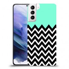 פסים במנטה כיסוי מגן קשיח מעוצב ל Samsung Galaxy S21+ 5G יחידה אחת סקרין מובייל