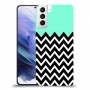 פסים במנטה כיסוי מגן קשיח מעוצב ל Samsung Galaxy S21+ 5G יחידה אחת סקרין מובייל