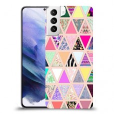 משולש הנאה כיסוי מגן קשיח מעוצב ל Samsung Galaxy S21+ 5G יחידה אחת סקרין מובייל