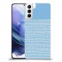 נקודות לבנות בכחול כיסוי מגן קשיח מעוצב ל Samsung Galaxy S21+ 5G יחידה אחת סקרין מובייל