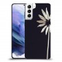 פרח לבן כיסוי מגן קשיח מעוצב ל Samsung Galaxy S21+ 5G יחידה אחת סקרין מובייל