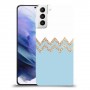 לבן כחול כיסוי מגן קשיח מעוצב ל Samsung Galaxy S21+ 5G יחידה אחת סקרין מובייל