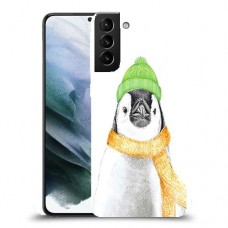 פינגווין בקור כיסוי מגן קשיח מעוצב ל Samsung Galaxy S21 יחידה אחת סקרין מובייל