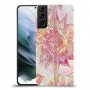 חמניות מוזרה סגולה כיסוי מגן קשיח מעוצב ל Samsung Galaxy S21 יחידה אחת סקרין מובייל