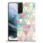 משולשים כיסוי מגן קשיח מעוצב ל Samsung Galaxy S21 יחידה אחת סקרין מובייל