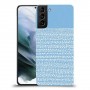 נקודות לבנות בכחול כיסוי מגן קשיח מעוצב ל Samsung Galaxy S21 יחידה אחת סקרין מובייל