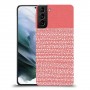 נקודות לבנות בורוד כיסוי מגן קשיח מעוצב ל Samsung Galaxy S21 יחידה אחת סקרין מובייל