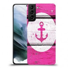 עוגן ורוד מעץ כיסוי מגן קשיח מעוצב ל Samsung Galaxy S21 יחידה אחת סקרין מובייל