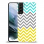 שורות צהובות-ירוקות כיסוי מגן קשיח מעוצב ל Samsung Galaxy S21 יחידה אחת סקרין מובייל