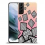 זאברה ריבועים כיסוי מגן קשיח מעוצב ל Samsung Galaxy S21 יחידה אחת סקרין מובייל