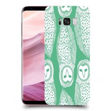 ינשופים על ירוק כיסוי מגן קשיח מעוצב ל Samsung Galaxy S8+ יחידה אחת סקרין מובייל