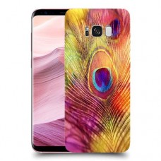 נוצת טווס כיסוי מגן קשיח מעוצב ל Samsung Galaxy S8+ יחידה אחת סקרין מובייל