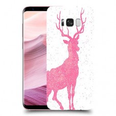 צבי ורוד כיסוי מגן קשיח מעוצב ל Samsung Galaxy S8+ יחידה אחת סקרין מובייל
