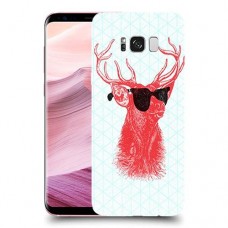 אדג אדום במשקפיים כיסוי מגן קשיח מעוצב ל Samsung Galaxy S8+ יחידה אחת סקרין מובייל