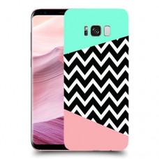 פסים במנטה ורוד כיסוי מגן קשיח מעוצב ל Samsung Galaxy S8+ יחידה אחת סקרין מובייל