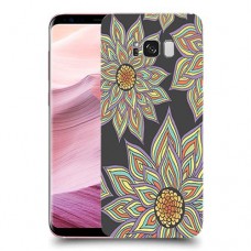 חמניות בשחור כיסוי מגן קשיח מעוצב ל Samsung Galaxy S8+ יחידה אחת סקרין מובייל