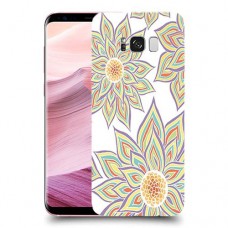 חמניות בלבן כיסוי מגן קשיח מעוצב ל Samsung Galaxy S8+ יחידה אחת סקרין מובייל