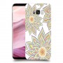 חמניות בלבן כיסוי מגן קשיח מעוצב ל Samsung Galaxy S8+ יחידה אחת סקרין מובייל