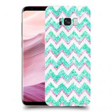 גיאומטריה טורקיז כיסוי מגן קשיח מעוצב ל Samsung Galaxy S8+ יחידה אחת סקרין מובייל