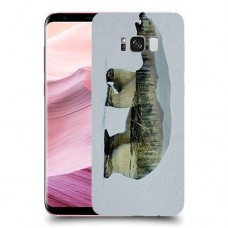 דוב לבן כיסוי מגן קשיח מעוצב ל Samsung Galaxy S8+ יחידה אחת סקרין מובייל