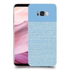נקודות לבנות בכחול כיסוי מגן קשיח מעוצב ל Samsung Galaxy S8+ יחידה אחת סקרין מובייל