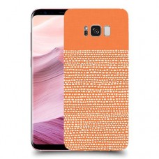 נקודות לבנות בכתום כיסוי מגן קשיח מעוצב ל Samsung Galaxy S8+ יחידה אחת סקרין מובייל