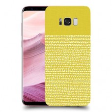נקודות לבנות בצהוב כיסוי מגן קשיח מעוצב ל Samsung Galaxy S8+ יחידה אחת סקרין מובייל