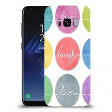 אהבה צחוק חיים כיסוי מגן קשיח מעוצב ל Samsung Galaxy S8 יחידה אחת סקרין מובייל
