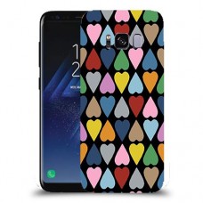 פסיפס קשת לבבות כיסוי מגן קשיח מעוצב ל Samsung Galaxy S8 יחידה אחת סקרין מובייל