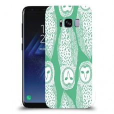 ינשופים על ירוק כיסוי מגן קשיח מעוצב ל Samsung Galaxy S8 יחידה אחת סקרין מובייל