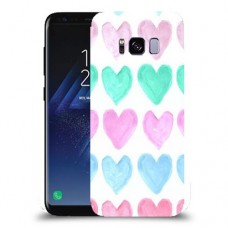 לבבות פסטל כיסוי מגן קשיח מעוצב ל Samsung Galaxy S8 יחידה אחת סקרין מובייל