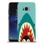 פינגווין בכריש כיסוי מגן קשיח מעוצב ל Samsung Galaxy S8 יחידה אחת סקרין מובייל