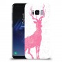 צבי ורוד כיסוי מגן קשיח מעוצב ל Samsung Galaxy S8 יחידה אחת סקרין מובייל