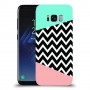 פסים במנטה ורוד כיסוי מגן קשיח מעוצב ל Samsung Galaxy S8 יחידה אחת סקרין מובייל