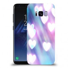 לבבות מעורפלים בכחול כיסוי מגן קשיח מעוצב ל Samsung Galaxy S8 יחידה אחת סקרין מובייל