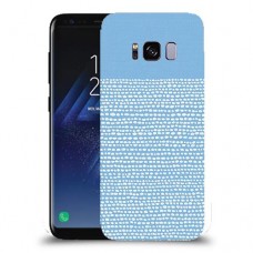 נקודות לבנות בכחול כיסוי מגן קשיח מעוצב ל Samsung Galaxy S8 יחידה אחת סקרין מובייל