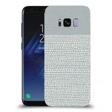 נקודות לבנות אפור כיסוי מגן קשיח מעוצב ל Samsung Galaxy S8 יחידה אחת סקרין מובייל