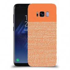 נקודות לבנות בכתום כיסוי מגן קשיח מעוצב ל Samsung Galaxy S8 יחידה אחת סקרין מובייל