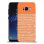 נקודות לבנות בכתום כיסוי מגן קשיח מעוצב ל Samsung Galaxy S8 יחידה אחת סקרין מובייל