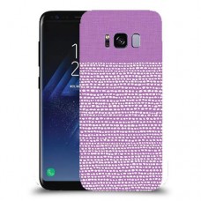 נקודות לבנות בסגול כיסוי מגן קשיח מעוצב ל Samsung Galaxy S8 יחידה אחת סקרין מובייל