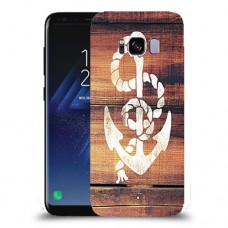 עוגן מעץ כיסוי מגן קשיח מעוצב ל Samsung Galaxy S8 יחידה אחת סקרין מובייל
