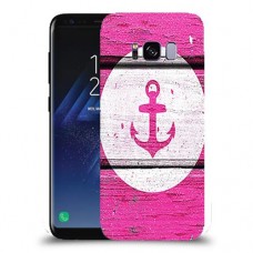 עוגן ורוד מעץ כיסוי מגן קשיח מעוצב ל Samsung Galaxy S8 יחידה אחת סקרין מובייל