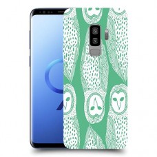 ינשופים על ירוק כיסוי מגן קשיח מעוצב ל Samsung Galaxy S9+ יחידה אחת סקרין מובייל